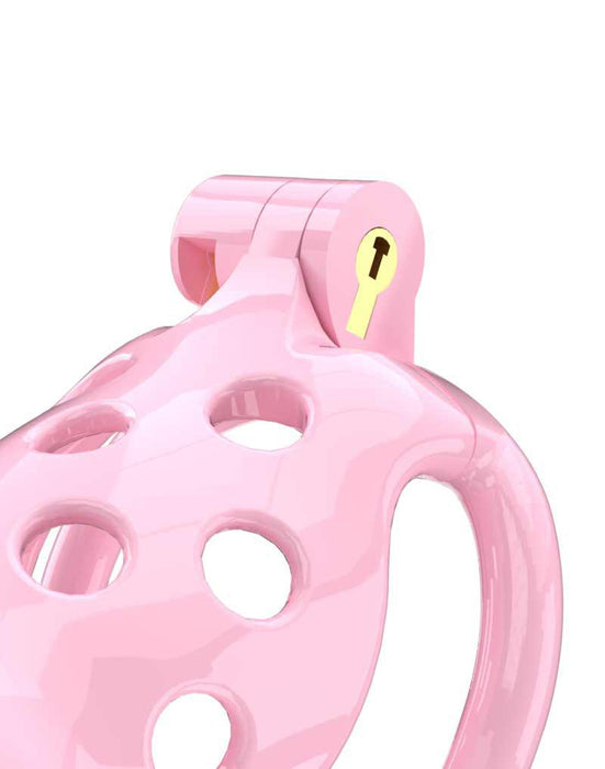 Rimba Toys - P-Cage PC03 - Kunststof Kuisheidskooi - Peniskooi - Chastity - Roze-Laced-up.nl