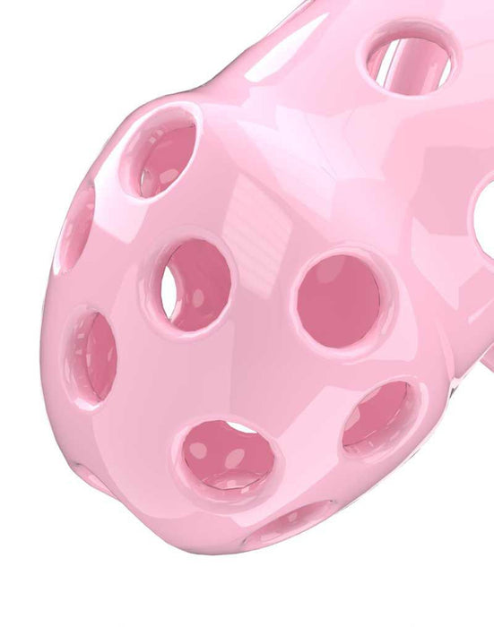 Rimba Toys - P-Cage PC03 - Kunststof Kuisheidskooi - Peniskooi - Chastity - Roze-Laced-up.nl
