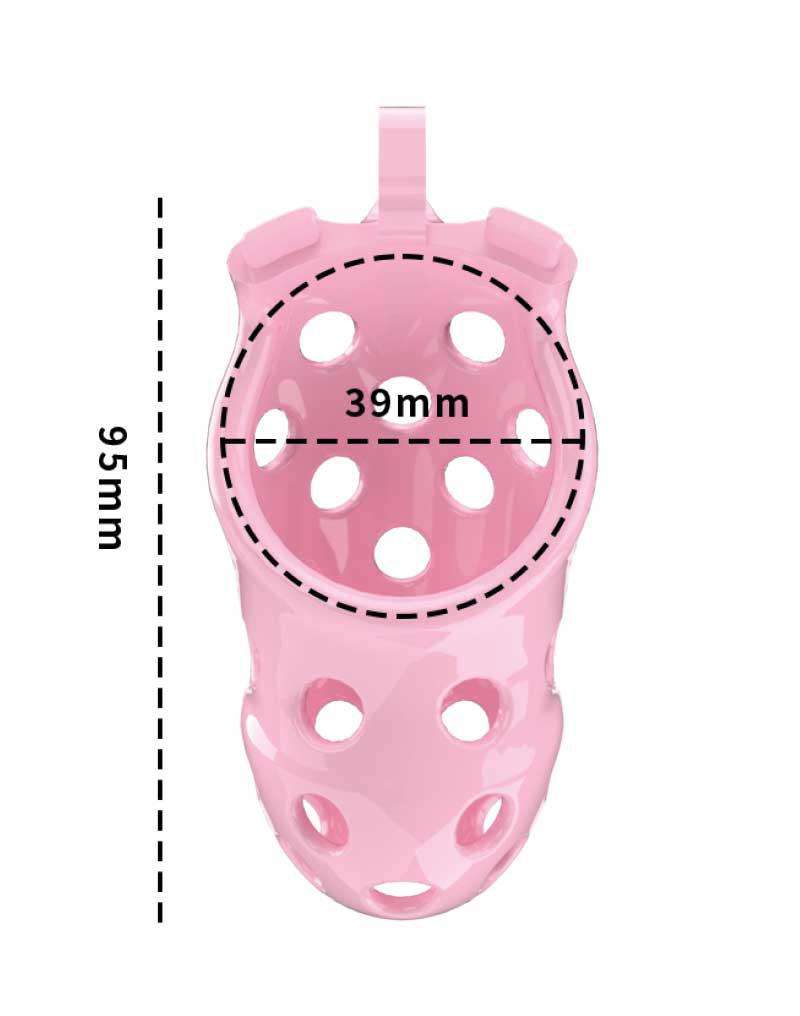 Rimba Toys - P-Cage PC03 - Kunststof Kuisheidskooi - Peniskooi - Chastity - Roze-Laced-up.nl