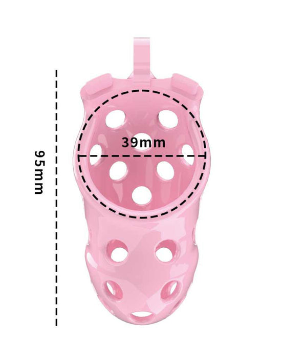 Rimba Toys - P-Cage PC03 - Kunststof Kuisheidskooi - Peniskooi - Chastity - Roze-Laced-up.nl