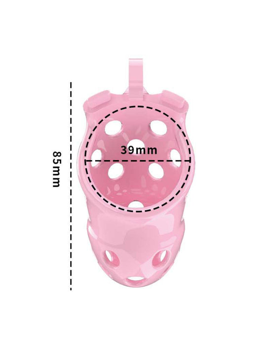 Rimba Toys - P-Cage PC03 - Kunststof Kuisheidskooi - Peniskooi - Chastity - Roze-Laced-up.nl