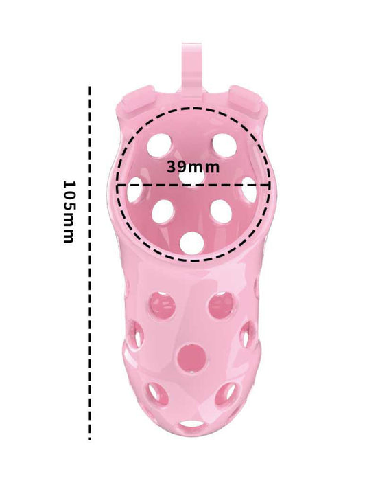 Rimba Toys - P-Cage PC03 - Kunststof Kuisheidskooi - Peniskooi - Chastity - Roze-Laced-up.nl