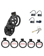 Rimba Toys - P-Cage PC03 - Kunststof Kuisheidskooi - Peniskooi - Chastity - Zwart -Laced-up.nl