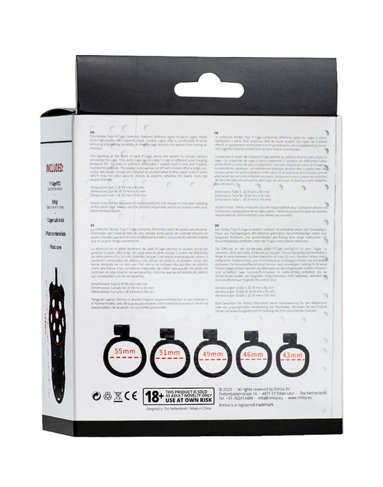 Rimba Toys - P-Cage PC03 - Kunststof Kuisheidskooi - Peniskooi - Chastity - Zwart -Laced-up.nl