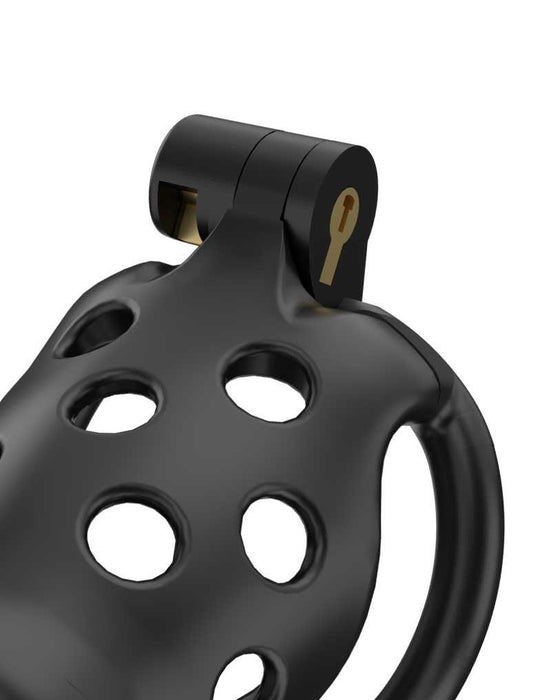 Rimba Toys - P-Cage PC03 - Kunststof Kuisheidskooi - Peniskooi - Chastity - Zwart -Laced-up.nl