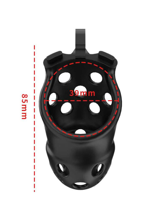 Rimba Toys - P-Cage PC03 - Kunststof Kuisheidskooi - Peniskooi - Chastity - Zwart -Laced-up.nl