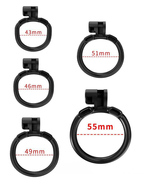 Rimba Toys - P-Cage PC03 - Kunststof Kuisheidskooi - Peniskooi - Chastity - Zwart -Laced-up.nl