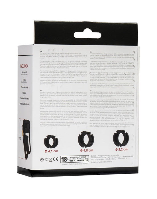 Rimba Toys - P-Cage PC05 - Siliconen Kuisheidskooi - Peniskooi - Chastity - Zwart-Laced-up.nl