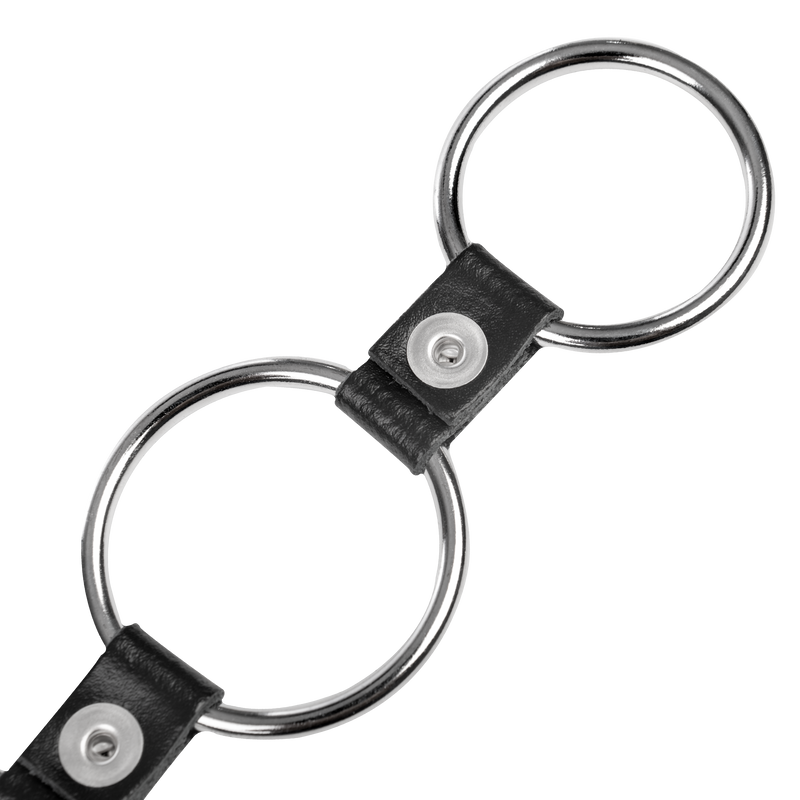 Rimba - Triple Cockring Metaal - Zwart-Erotiekvoordeel.nl