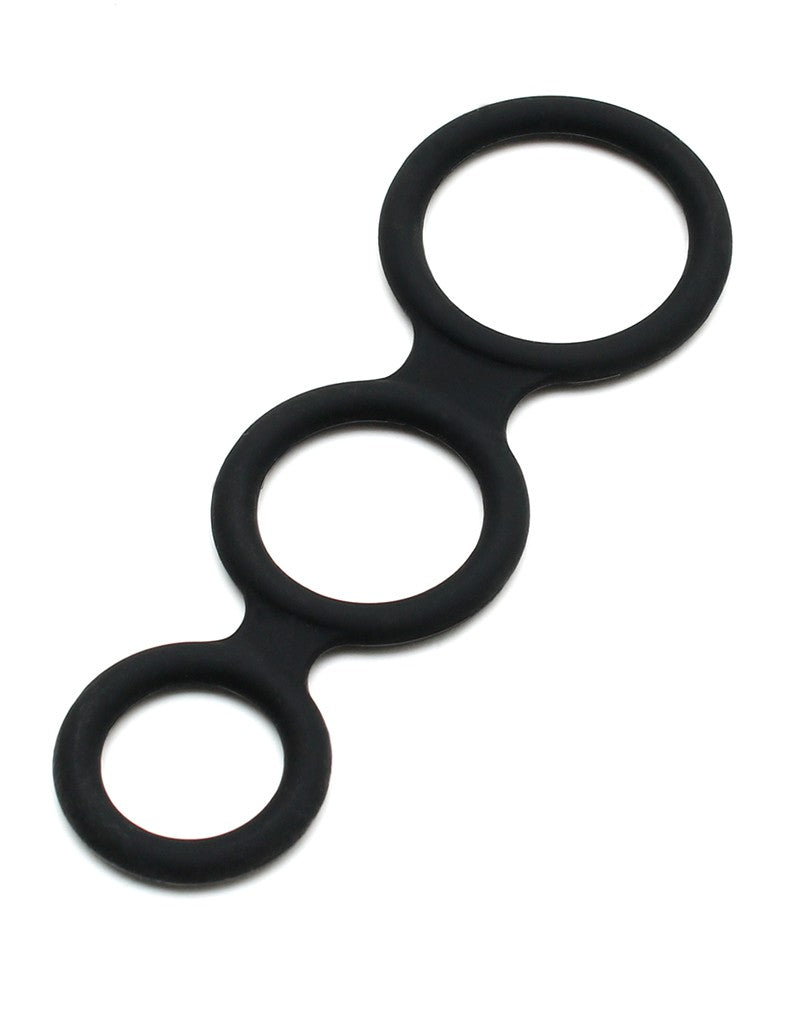 Rimba - Triple Cockring - Zwart-Laced-up.nl