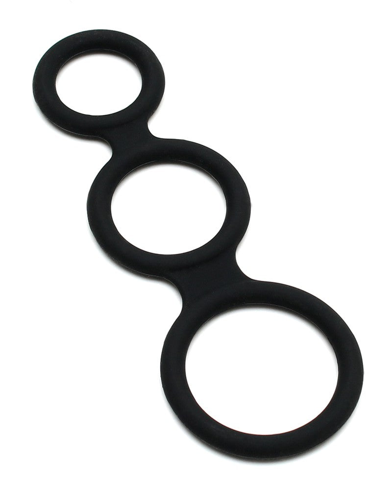 Rimba - Triple Cockring - Zwart-Laced-up.nl