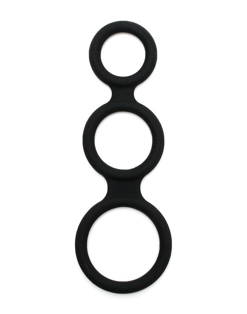 Rimba - Triple Cockring - Zwart-Laced-up.nl