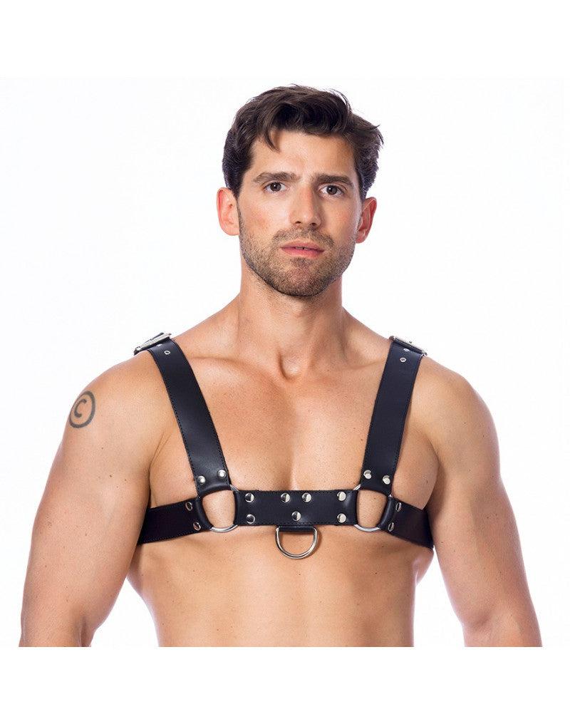 Rimba - Harness - Brustgurt aus Leder für Herren - Schwarz-Laced-up.nl