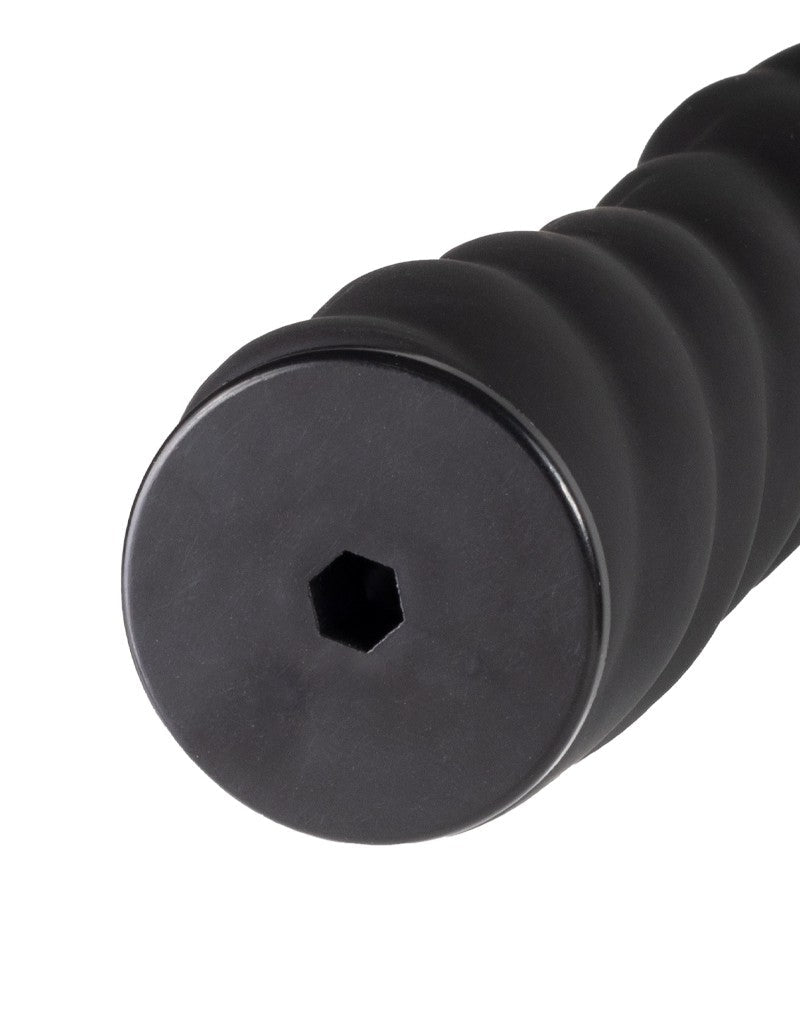 Rimba - Verwisselbare Dildo voor Strap-on - Zwart - Ø3.4 x 16 cm - 160 mm lengte - 34 mm diameter-Laced-up.nl