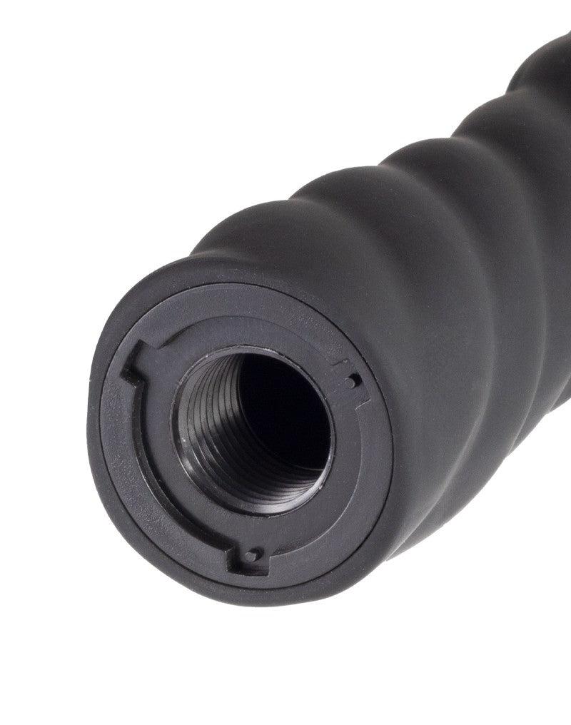 Rimba - Verwisselbare Dildo voor Strap-on - Zwart - Ø3.4 x 16 cm - 160 mm lengte - 34 mm diameter-Laced-up.nl