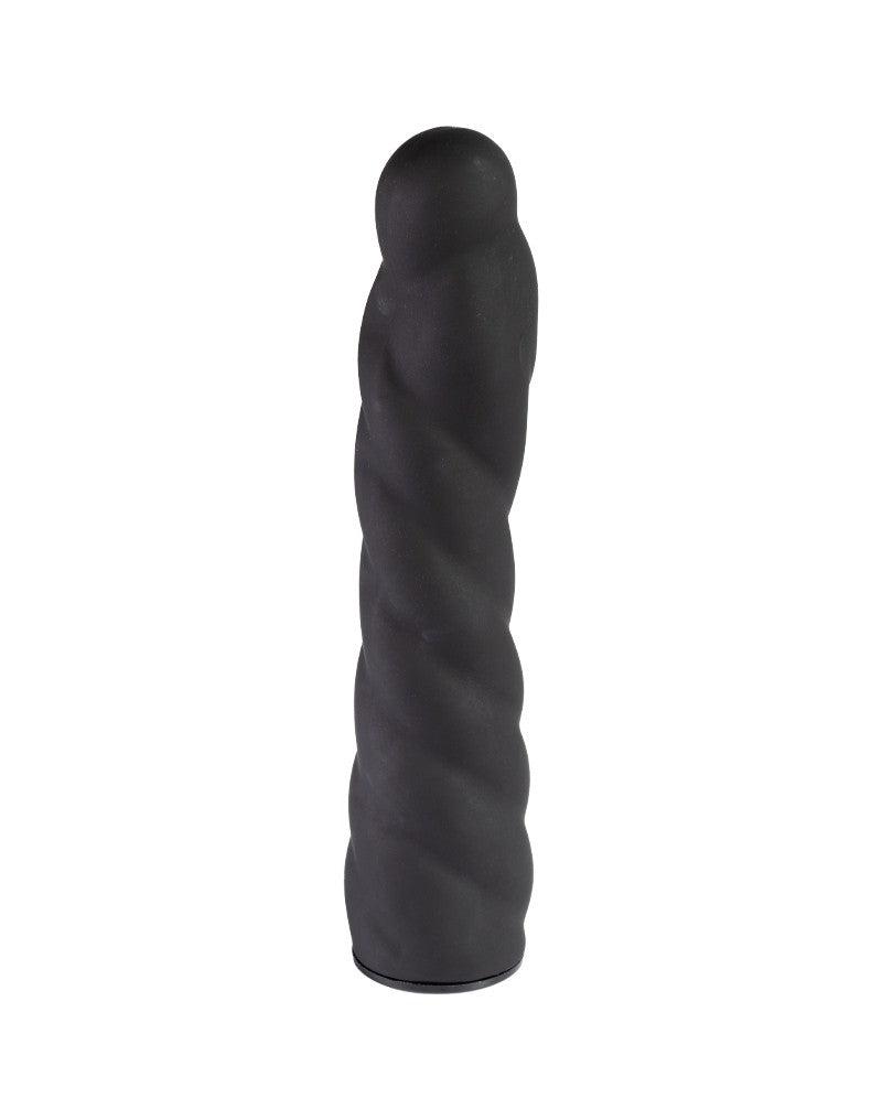 Rimba - Verwisselbare Dildo voor Strap-on - Zwart - Ø3.4 x 16 cm - 160 mm lengte - 34 mm diameter-Laced-up.nl
