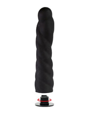 Rimba - Verwisselbare Dildo voor Strap-on - Zwart - Ø3.4 x 16 cm - 160 mm lengte - 34 mm diameter-Laced-up.nl