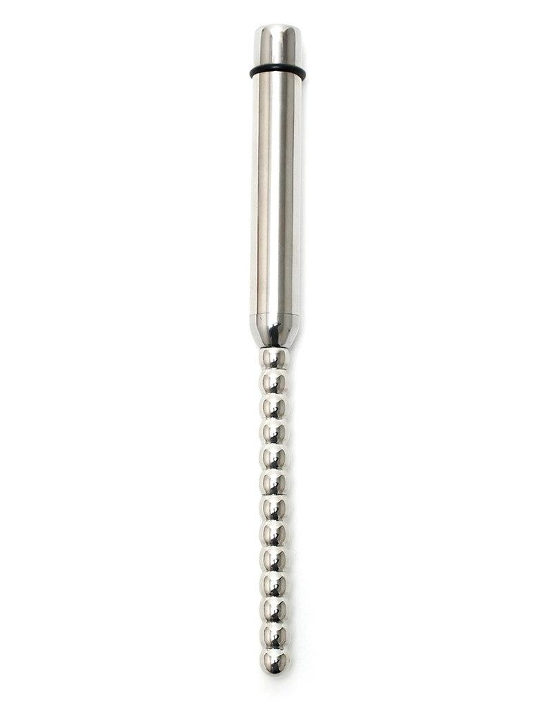 Rimba - Vibrerende geribbelde Dilator/sound/plasbuis plug RVS-Erotiekvoordeel.nl