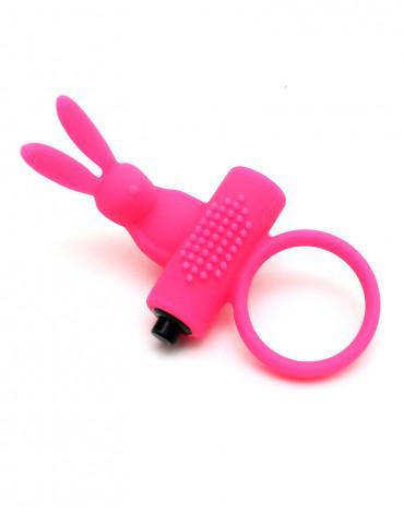 Rimba - Viena - Anillo vibrador con estimulación del clítoris - Rosa-Erotiekvoordeel.nl