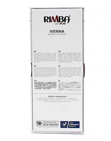 Rimba - Vienna - Vibrerende Cockring Met Clitoris Stimulatie - Zwart-Laced-up.nl