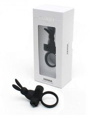 Rimba - Vienna - Vibrerende Cockring Met Clitoris Stimulatie - Zwart-Laced-up.nl