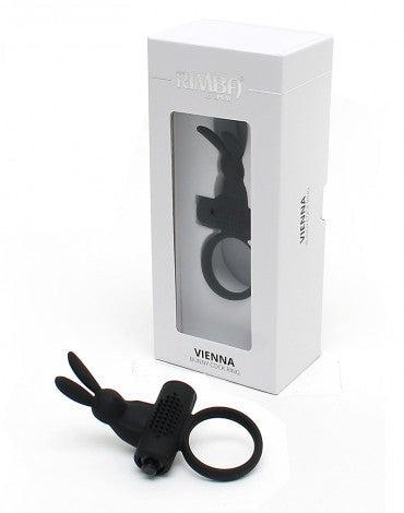 Rimba - Vienna - Vibrerende Cockring Met Clitoris Stimulatie - Zwart-Laced-up.nl