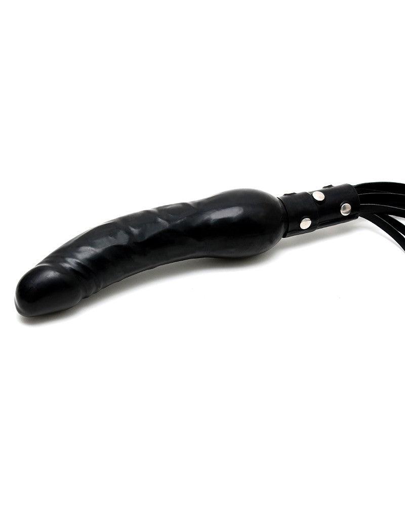 Rimba - Leren Zweep Met Siliconen Dildo-Laced-up.nl