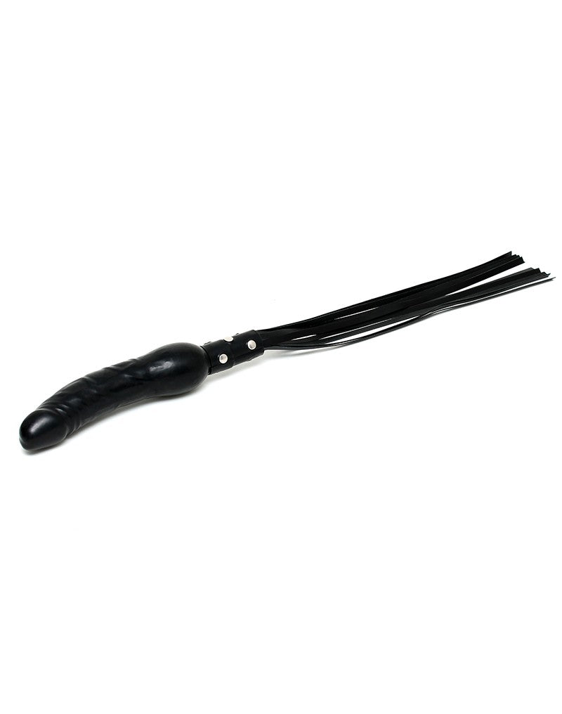 Rimba - Leren Zweep Met Siliconen Dildo-Laced-up.nl