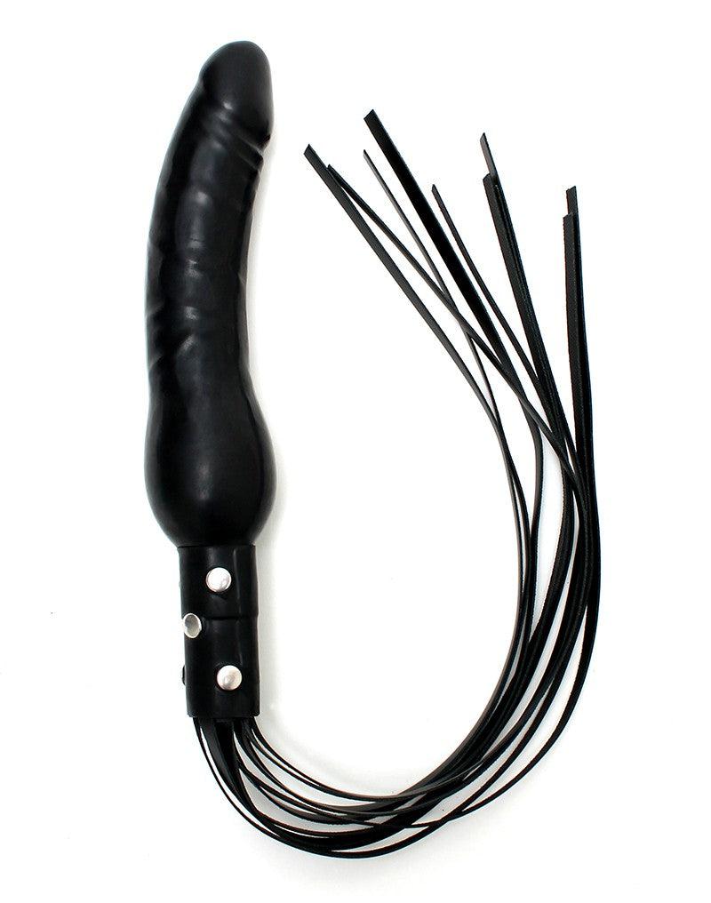 Rimba - Leren Zweep Met Siliconen Dildo-Laced-up.nl