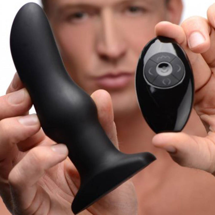 Rimmers - Model M - Curved Rimming Plug Met Afstandsbediening - Zwart-Laced-up.nl