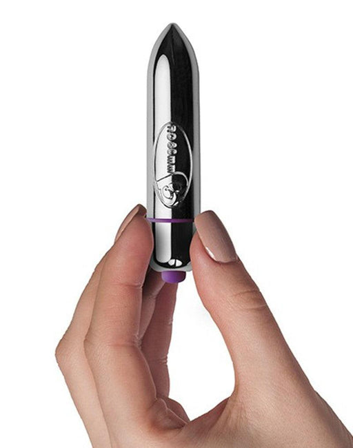 Rocks-off - RO-80MM - Bullet Vibrator - Chrome - Zilver-Laced-up.nl