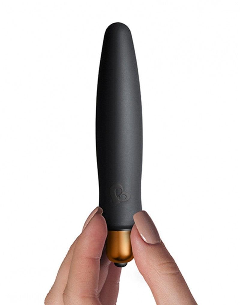Rocks-off - Truly Dark Desires Set - Mini Vibrator Met Opzetstukken - Zwart/Goud-Laced-up.nl