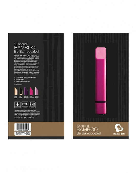 Rocks-off - Bamboo - Mini Vibrator - Rosé Goud-Laced-up.nl