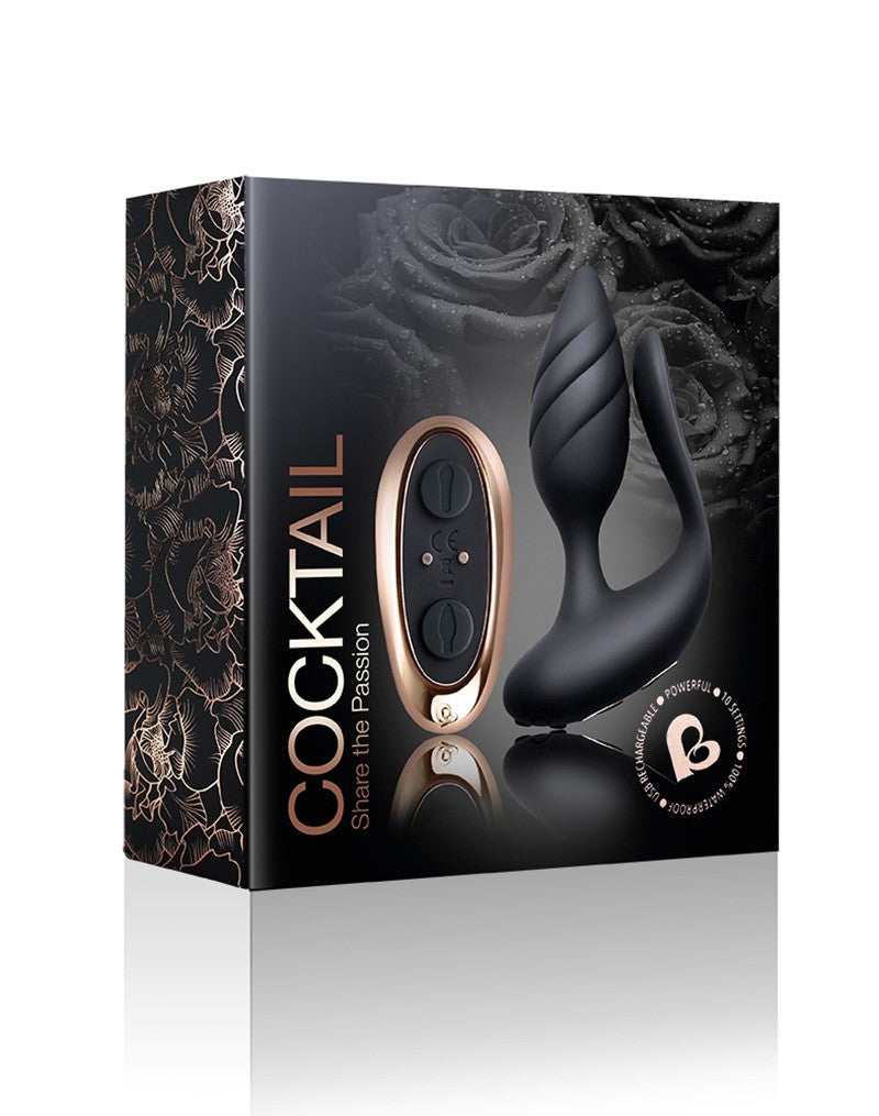 Rocks-off - Cocktail - Partner Vibrator Met Afstandsbediening - Zwart-Laced-up.nl