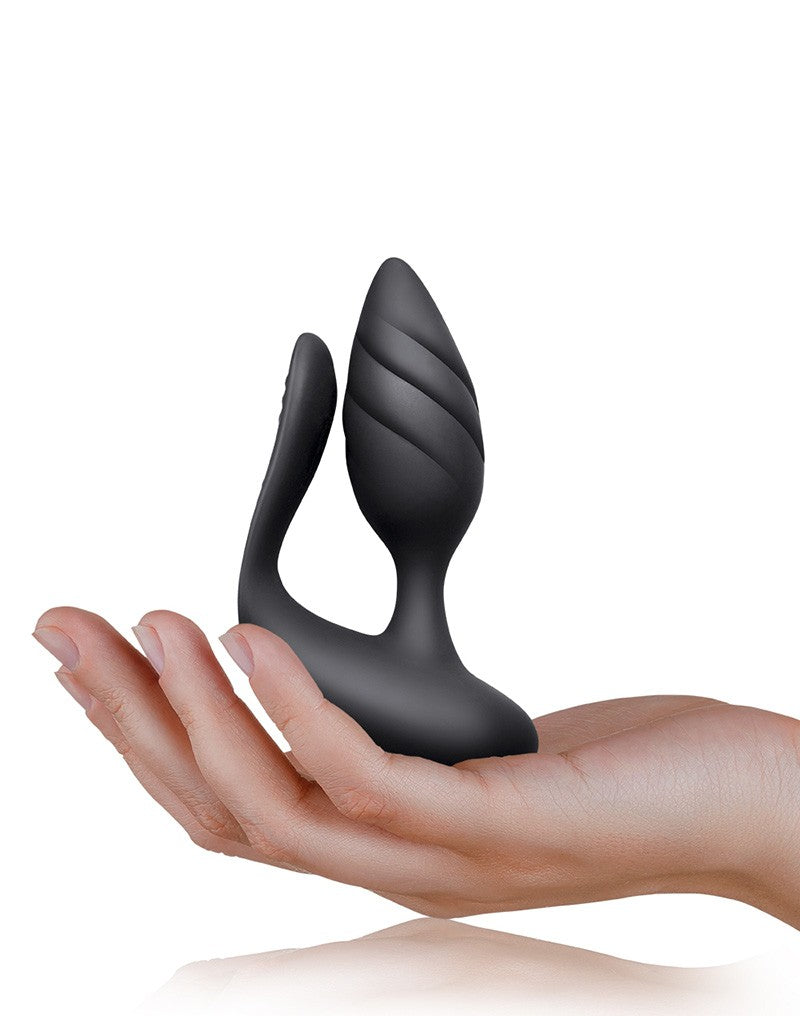 Rocks-off - Cocktail - Partner Vibrator Met Afstandsbediening - Zwart-Laced-up.nl