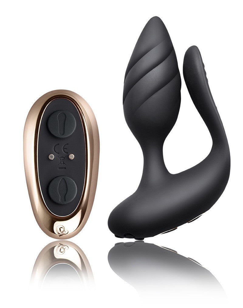 Rocks-off - Cocktail - Partner Vibrator Met Afstandsbediening - Zwart-Laced-up.nl