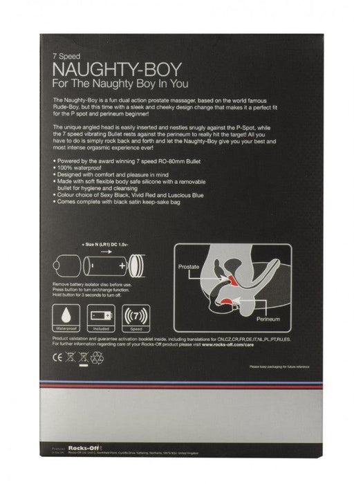 Rocks-off - Naughty-Boy - Vibrerende Buttplug-Laced-up.nl