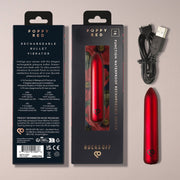 Rocks-off - Oplaadbare Bullet Vibrator - Poppy Red-Erotiekvoordeel.nl