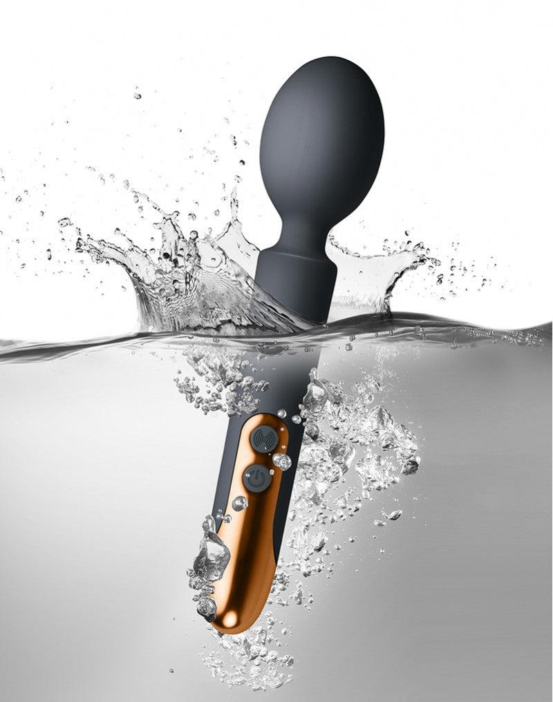 Rocks-off - Oriel - Mini Wand Vibrator - Zwart/koper-Laced-up.nl