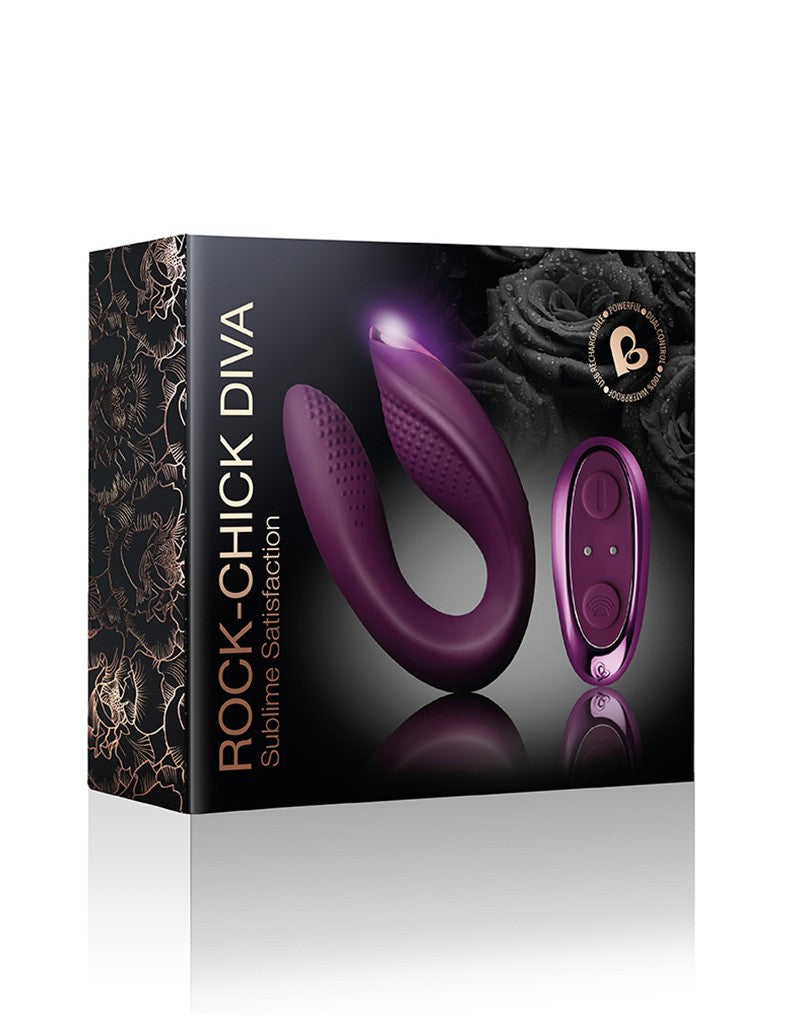 Rocks-off - Rock Chick Diva - Koppel Vibrator Met Afstandsbediening - Paars-Laced-up.nl
