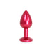 Kiotos - Rode Aluminium Buttplug Met Wit Sierkristal-Laced-up.nl