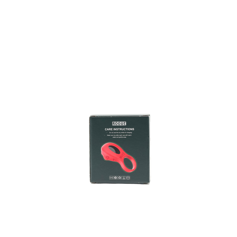 Rogue - Vibrerende Cockring met Clitoris Stimulator in Vorm van Roos - Rood-Erotiekvoordeel.nl