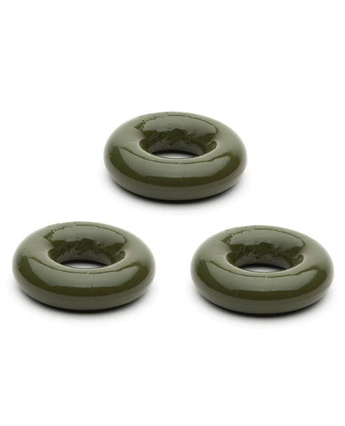 Sport Fucker - Chubby Rubber - Cockringen - 3 stuks - Legergroen-Erotiekvoordeel.nl