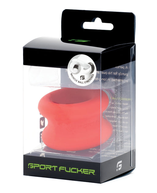Sport Fucker - Muscle - Ball Stretcher - TPE - Rood-Erotiekvoordeel.nl