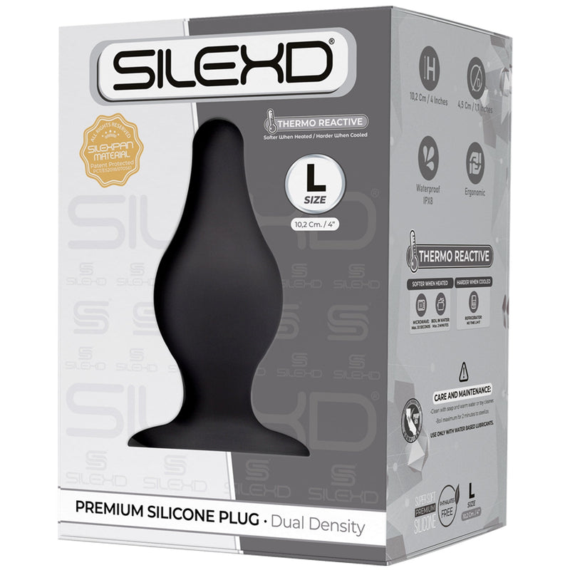 SILEXD - Anaal Plug Model 2 - Zwart- Verkrijgbaar in 4 maten-Erotiekvoordeel.nl
