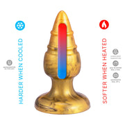 SILEXD - Goldy - Thermoreactieve Siliconen Buttplug - 9.2 cm x 3.6 cm - Goud-Erotiekvoordeel.nl