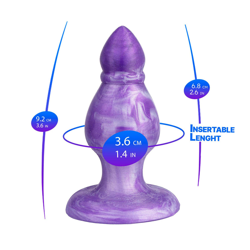 SILEXD - Queen - Thermoreactieve Siliconen Buttplug - 9.2 cm x 3.6 cm - Paars-Erotiekvoordeel.nl