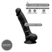 SILEXD - Realistische Dildo - Model 1 - 17,5 cm - Zwart-Erotiekvoordeel.nl