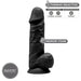 SILEXD - Realistische Dildo - Model 1 - 21,5 cm - Zwart-Erotiekvoordeel.nl
