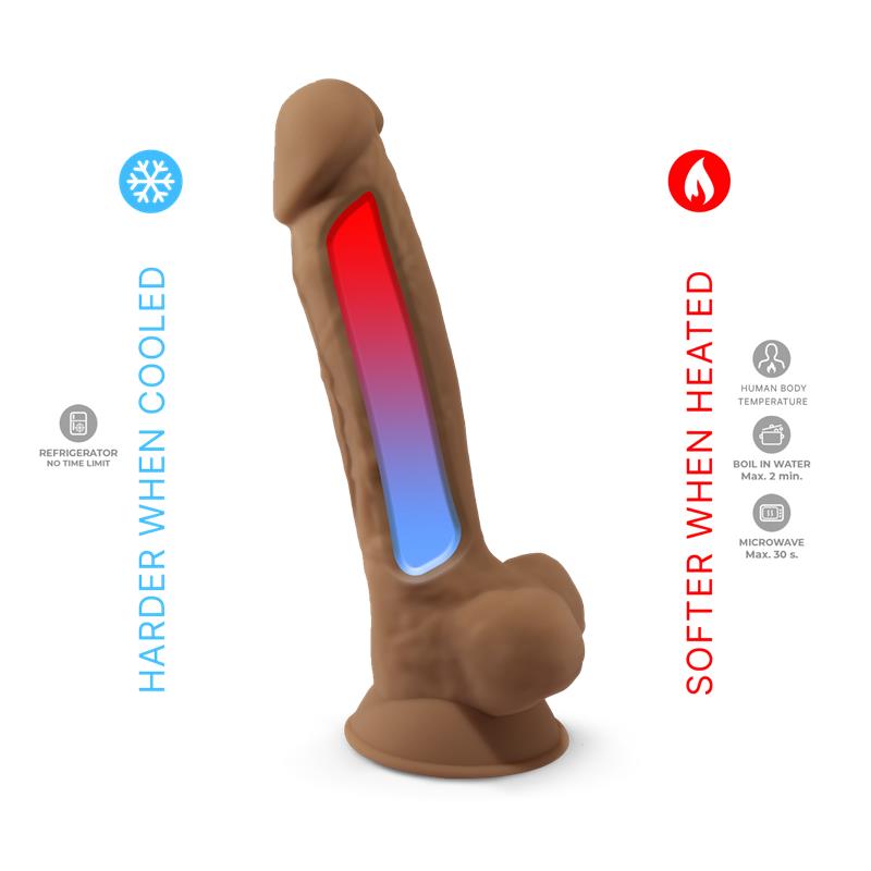 SILEXD - Realistische Dildo - Model 1 - 17,5 cm - Caramel-Erotiekvoordeel.nl